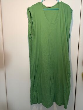 Free People Lightweight Green Sleeveless Midi Dress